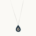 Mediterranean Style Sterling Silver Drop Pendant with Cubic Zirconia Stones - Naked Nation UK