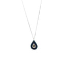 Mediterranean Style Sterling Silver Drop Pendant with Cubic Zirconia Stones - Naked Nation UK
