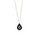 Mediterranean Style Sterling Silver Drop Pendant with Cubic Zirconia Stones - Naked Nation UK