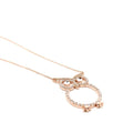 Naked Nation 925 Sterling Silver Rose Gold Owl Pendant Necklace - Naked Nation UK
