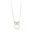 Naked Nation 925 Sterling Silver Rose Gold Owl Pendant Necklace - Naked Nation UK