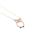 Naked Nation 925 Sterling Silver Rose Gold Owl Pendant Necklace - Naked Nation UK