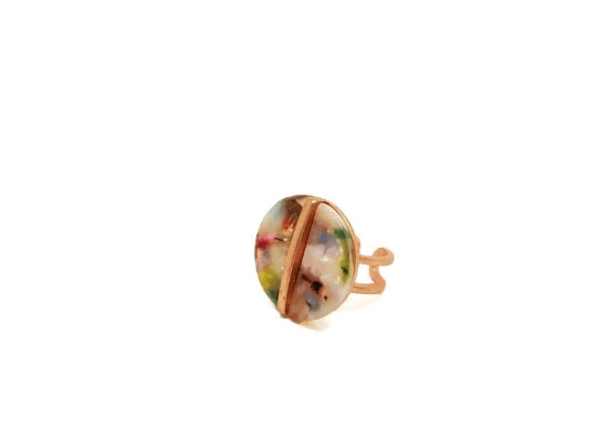 Pearl and Colourful Stones Rings - Naked Nation UK