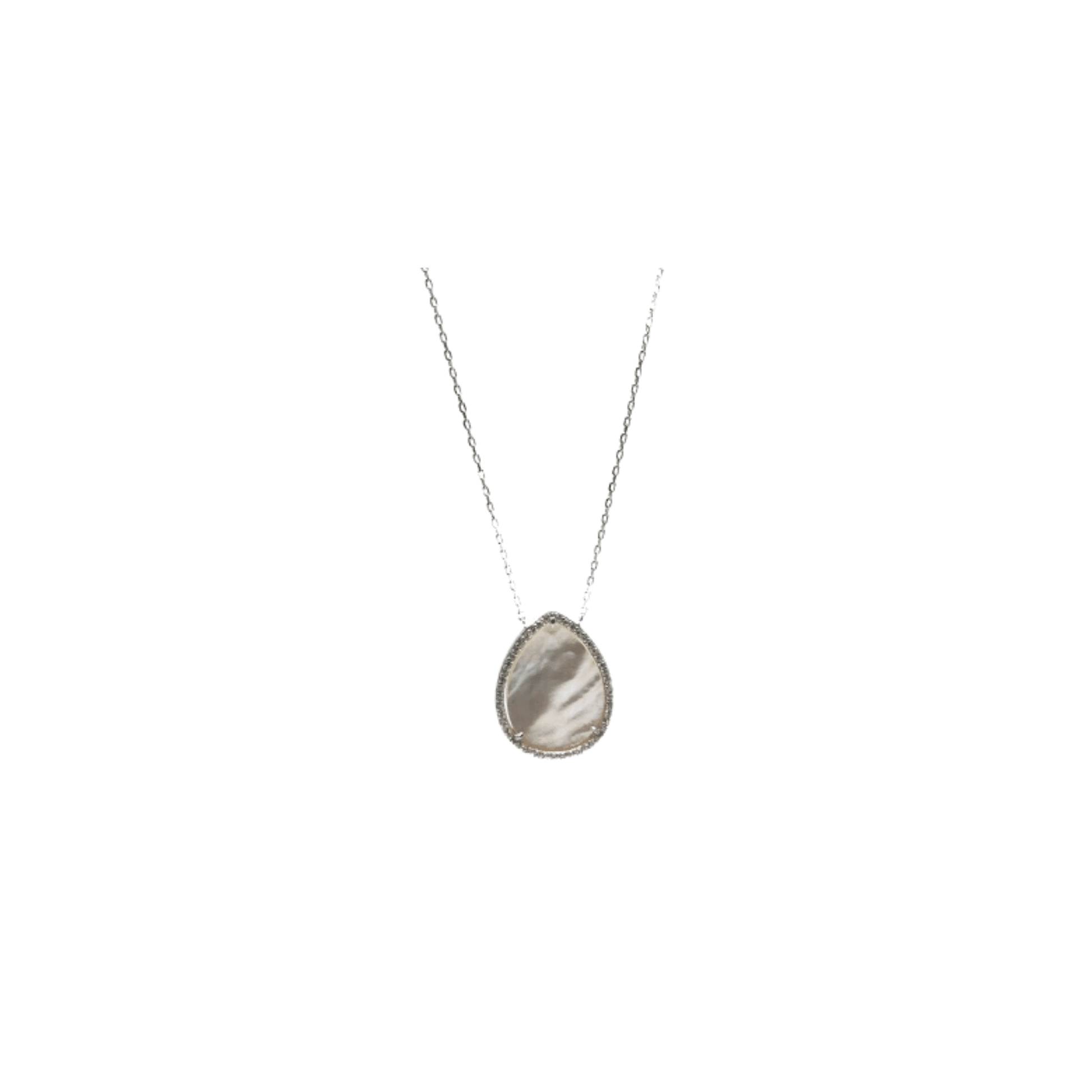 Pearl Drop with Crystals Pendant Necklace - Naked Nation UK