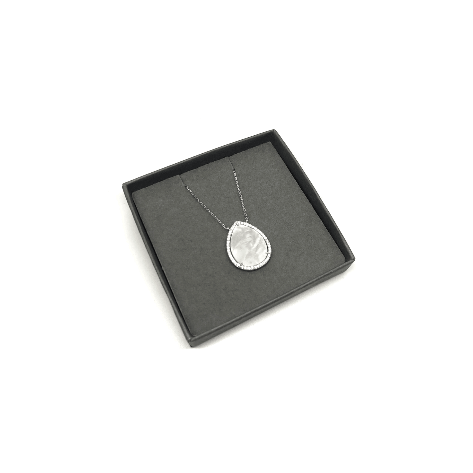 Pearl Drop with Crystals Pendant Necklace - Naked Nation UK