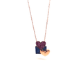 Romantic Rose Gold with two hearts Pendant Necklace - Naked Nation UK
