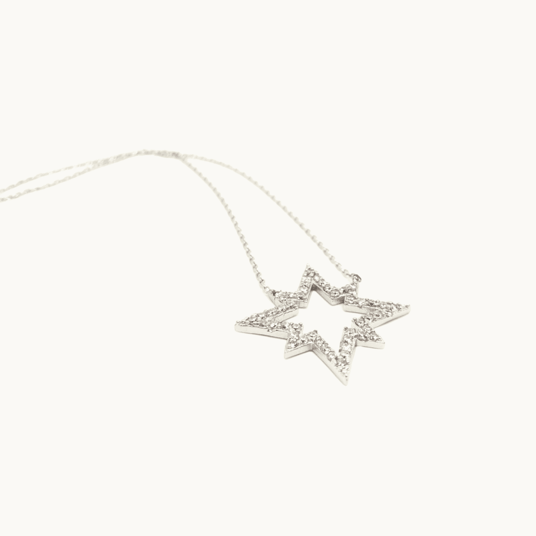 Rose Gold & Silver Star with Crystals Pendant. Two Colours Available. - Naked Nation UK