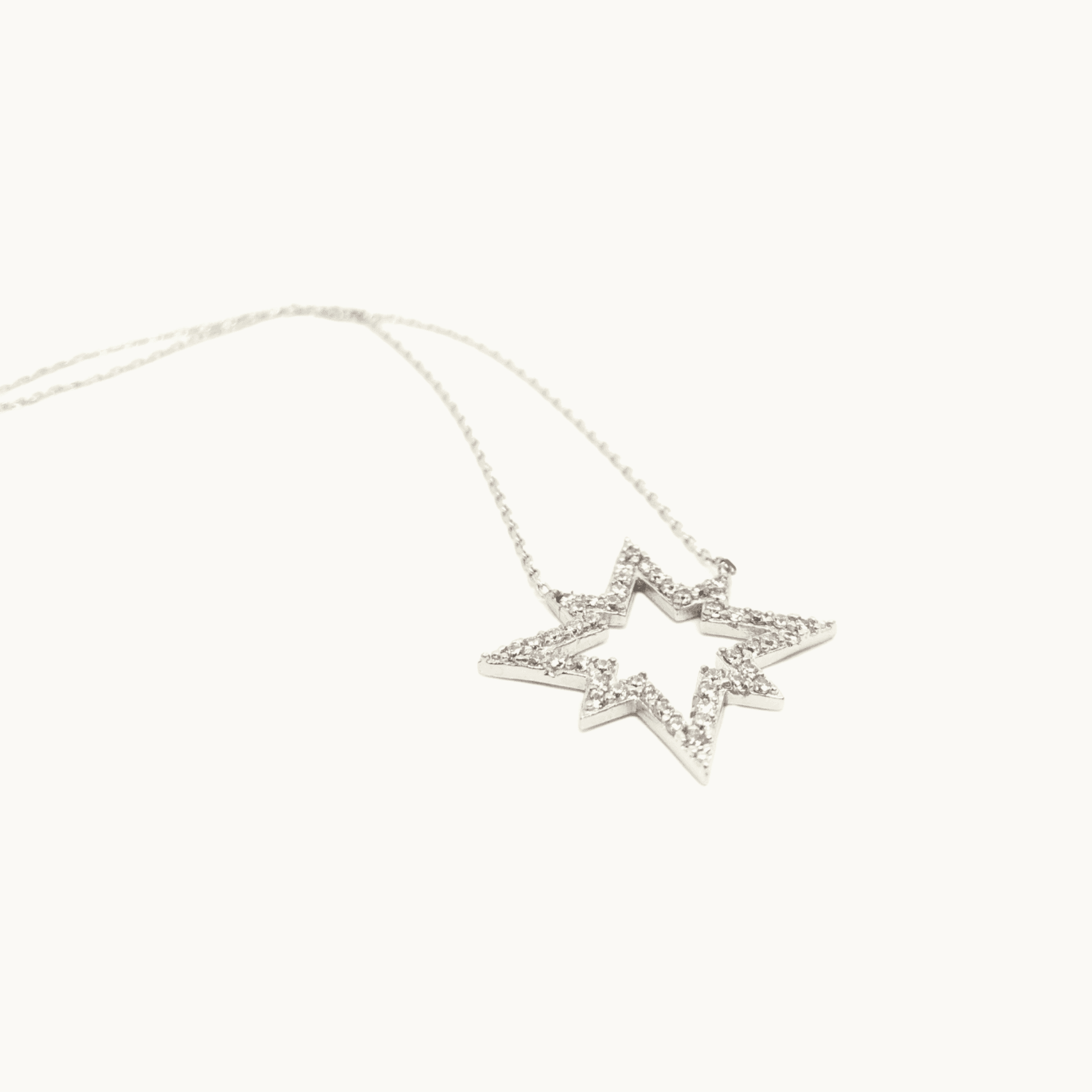 Rose Gold & Silver Star with Crystals Pendant. Two Colours Available. - Naked Nation UK