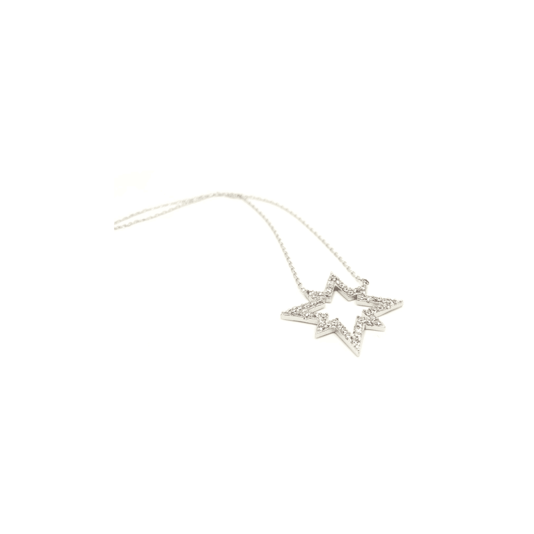 Rose Gold & Silver Star with Crystals Pendant. Two Colours Available. - Naked Nation UK