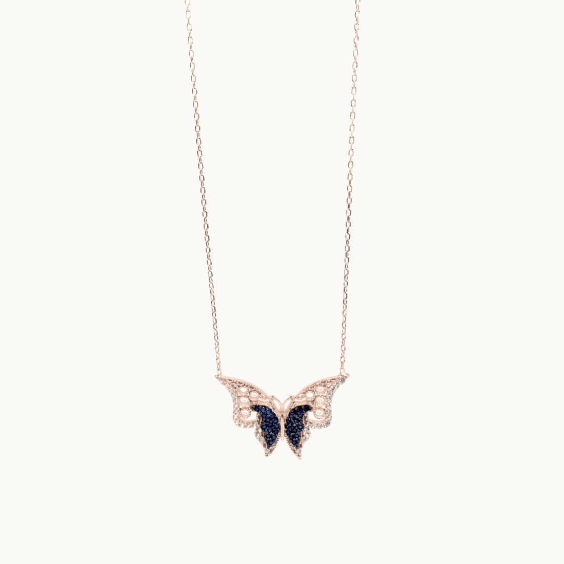 Silver and Clear Crystals Butterfly Necklace with Italian Gift Box by Naked Nation - Naked Nation UK