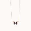 Silver and Clear Crystals Butterfly Necklace with Italian Gift Box by Naked Nation - Naked Nation UK