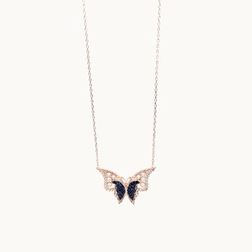 Silver and Clear Crystals Butterfly Necklace with Italian Gift Box by Naked Nation - Naked Nation UK