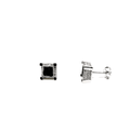 Silver Crystals Square Stud Earrings - Naked Nation UK