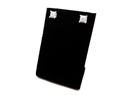 Silver Crystals Square Stud Earrings - Naked Nation UK