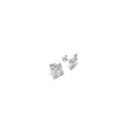 Silver Square 925 Sterling Silver Clear Stud Earrings with Luxurious Gift Box - Naked Nation UK