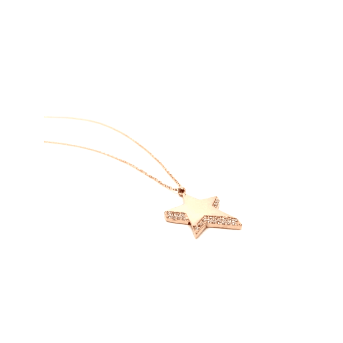 Star Necklace with Crystals, 925 Sterling Silver Necklace, Rose Gold Necklace - Naked Nation UK