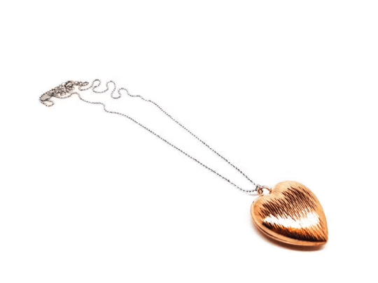 Statement Rose Gold Heart pendant Necklace - Naked Nation UK