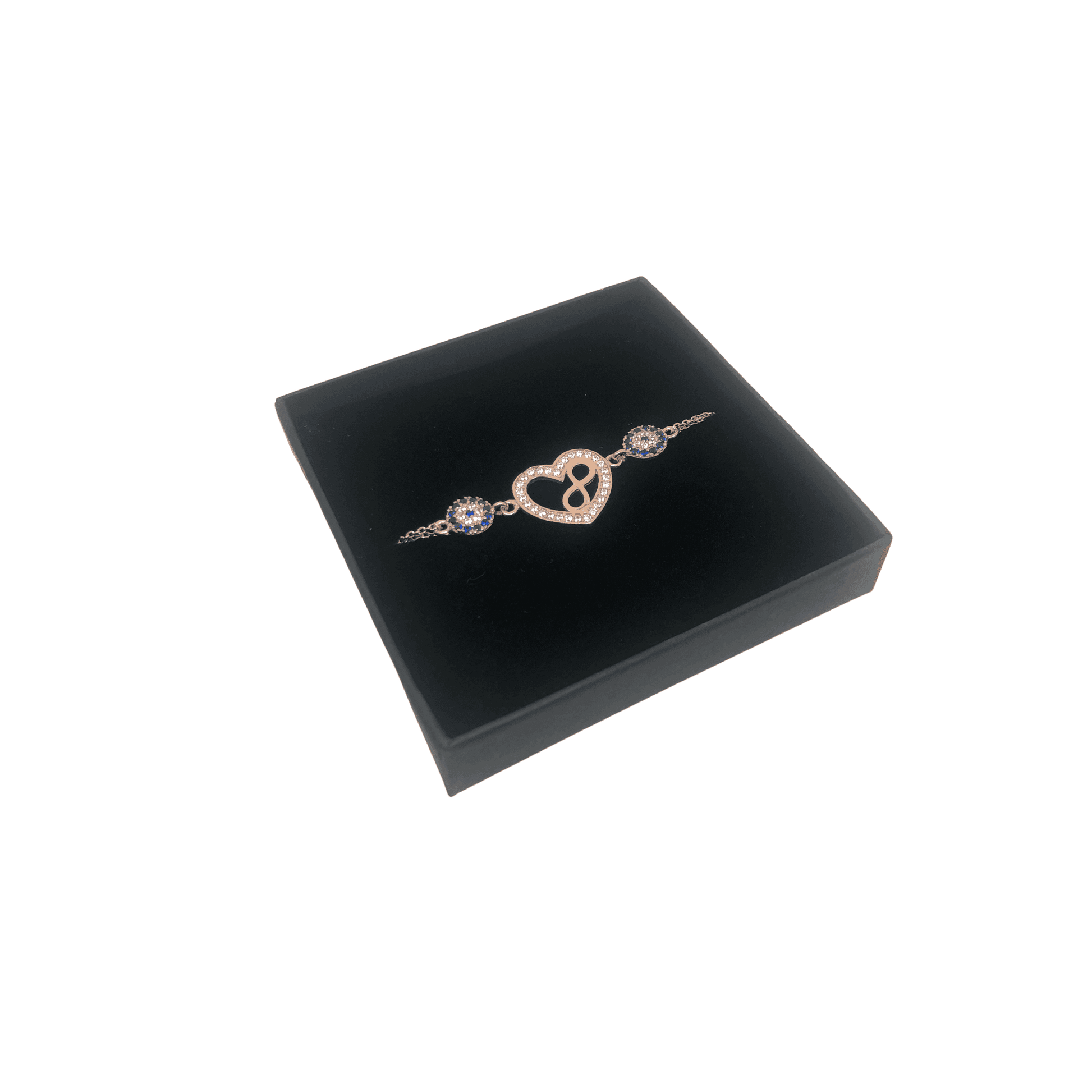 Sterling Silver and Rose Gold Bracelet with Infinity Heart - Naked Nation UK