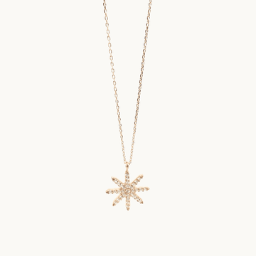 Sterling Silver and Rose Gold Star with Crystals Pendant Necklace - Naked Nation UK