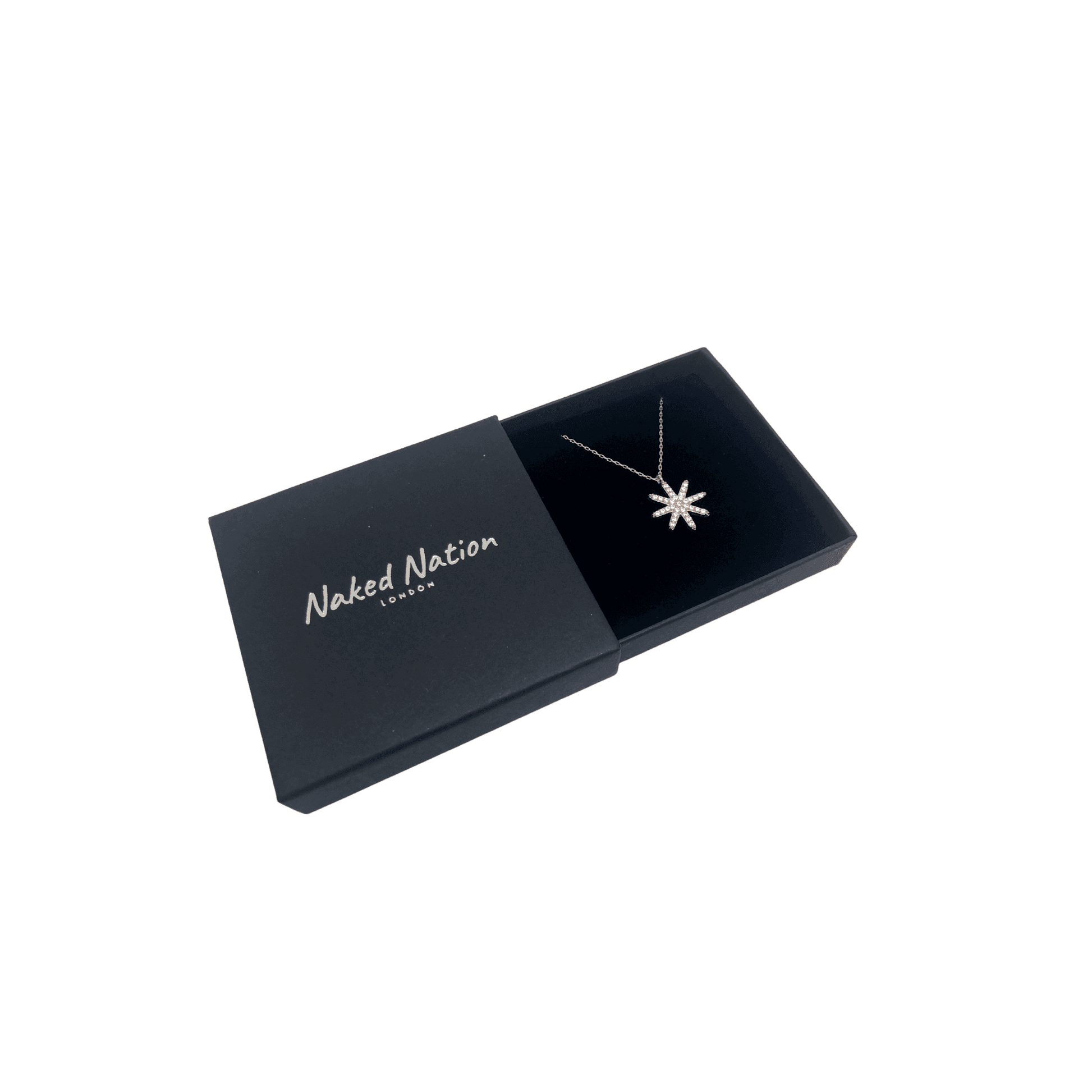 Sterling Silver and Rose Gold Star with Crystals Pendant Necklace - Naked Nation UK