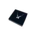 Sterling Silver Bicycle Necklace with Cubic Zirconia Hearts Pendant - Naked Nation UK