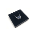 Sterling Silver Butterfly Pendant Necklace with Blue Crystals - Naked Nation UK