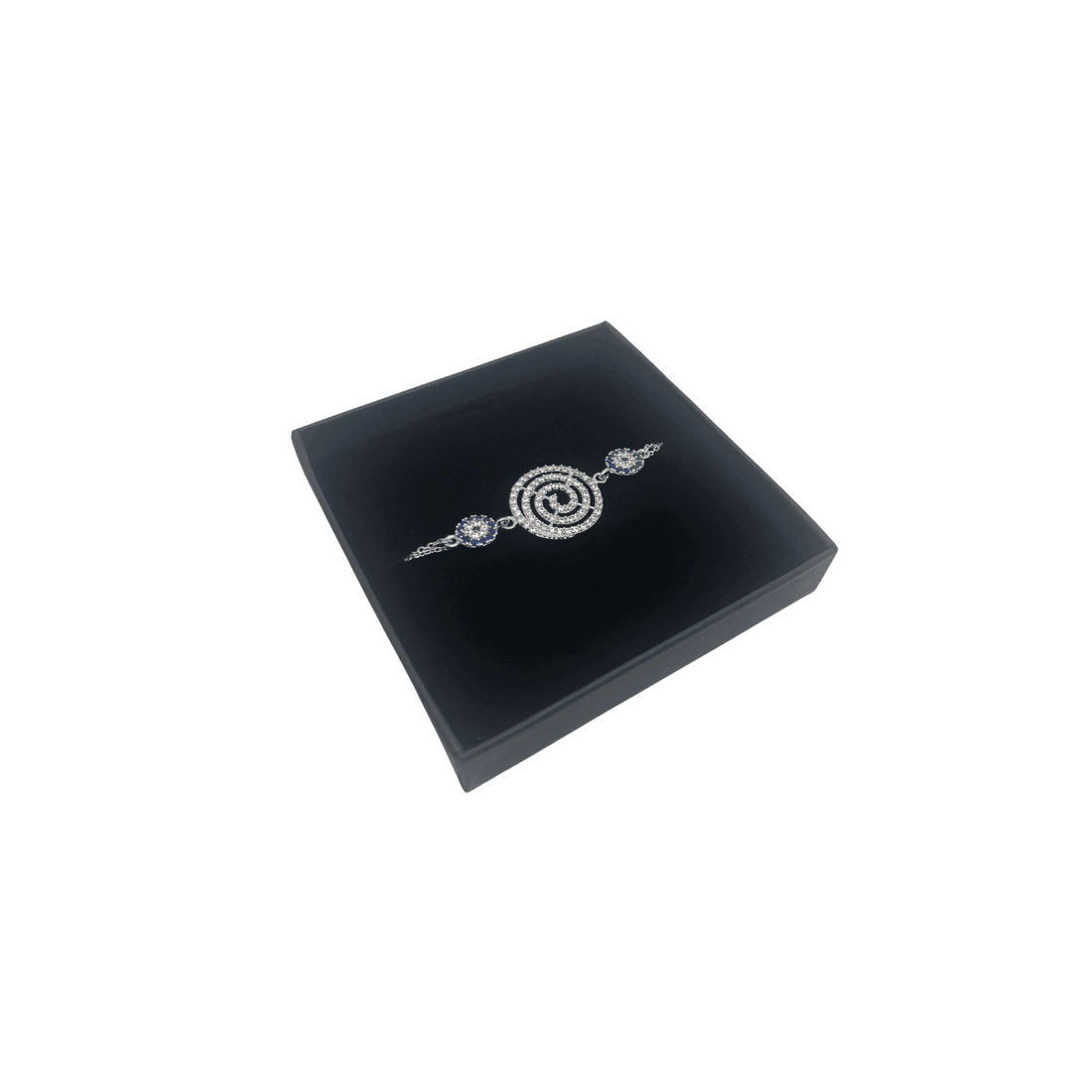 Sterling Silver Cubic Zirconia Rounds Mediterranean Style Bracelet - Naked Nation UK