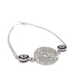 Sterling Silver Cubic Zirconia Rounds Mediterranean Style Bracelet - Naked Nation UK