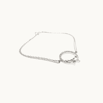 Sterling Silver Cubic Zirconia with Butterfly Bracelet. Gift Box Included - Naked Nation UK