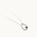 Sterling Silver Drop Pendant with Evil Eye (Turkish Eye) - Naked Nation UK