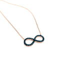 Sterling Silver Infinity Mini infinity figure Pendant Necklace in Rose Gold or Silver - Naked Nation UK