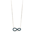 Sterling Silver Infinity Pendant with Blue Stones Necklace and luxurious gift box - Naked Nation UK