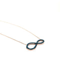 Sterling Silver Infinity Pendant with Blue Stones Necklace and luxurious gift box - Naked Nation UK