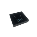Sterling Silver Infinity Pendant with Blue Stones Necklace and luxurious gift box - Naked Nation UK