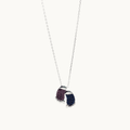 Sterling Silver Mother and Baby Feet Cubic Zirconia Pendant Necklace - Naked Nation UK