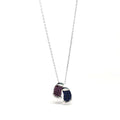 Sterling Silver Mother and Baby Feet Cubic Zirconia Pendant Necklace - Naked Nation UK