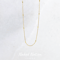 Sterling Silver Necklace. Silver, Rose Gold and Gold beaded necklace - Naked Nation UK