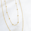 Sterling Silver Necklace. Silver, Rose Gold and Gold beaded necklace - Naked Nation UK
