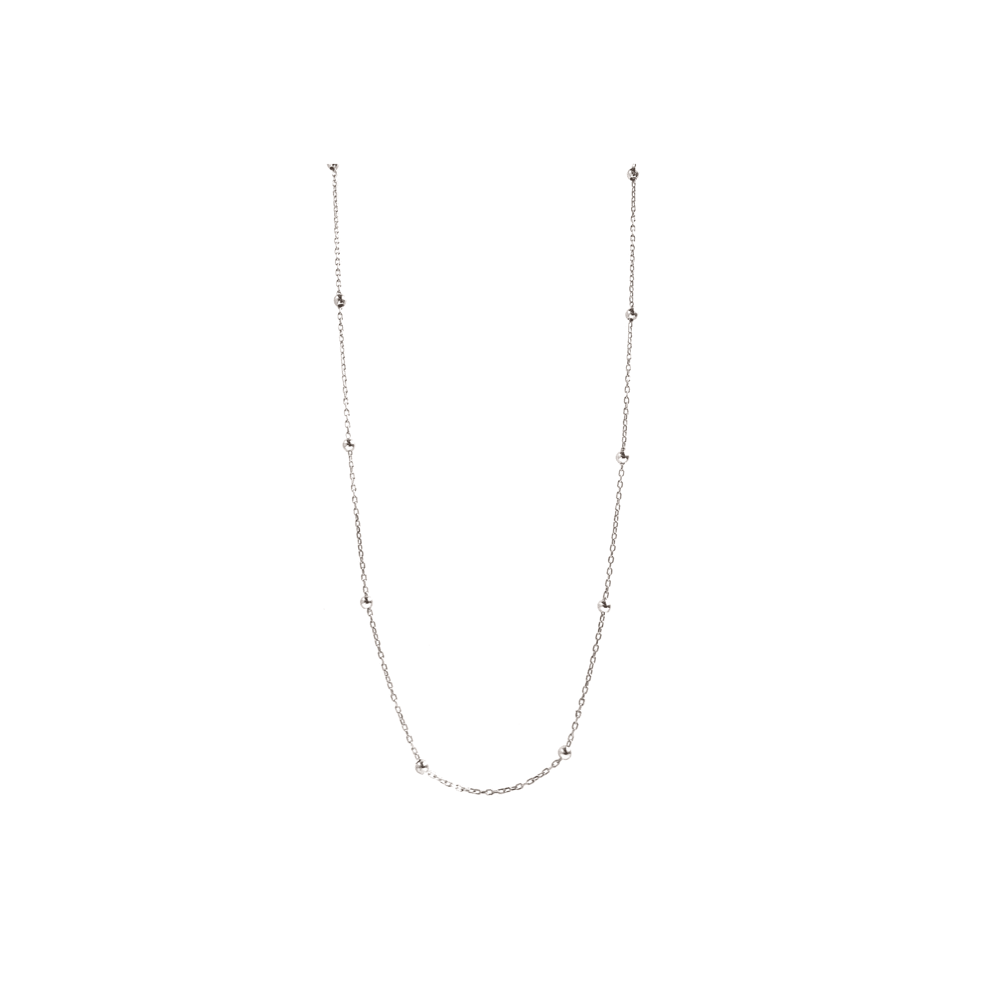 Sterling Silver Necklace. Silver, Rose Gold and Gold beaded necklace - Naked Nation UK