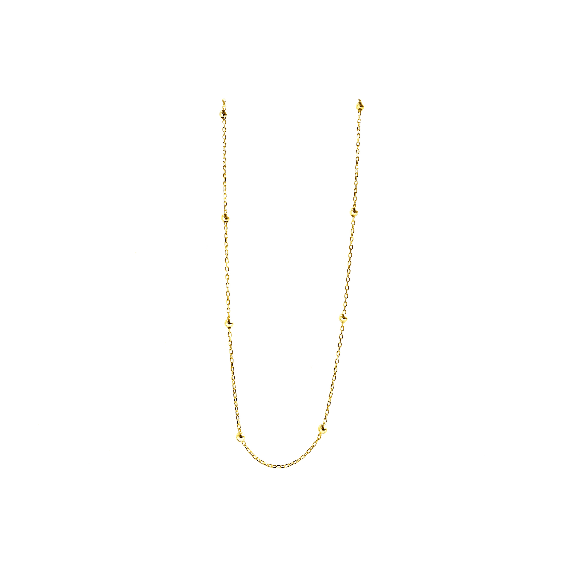 Sterling Silver Necklace. Silver, Rose Gold and Gold beaded necklace - Naked Nation UK