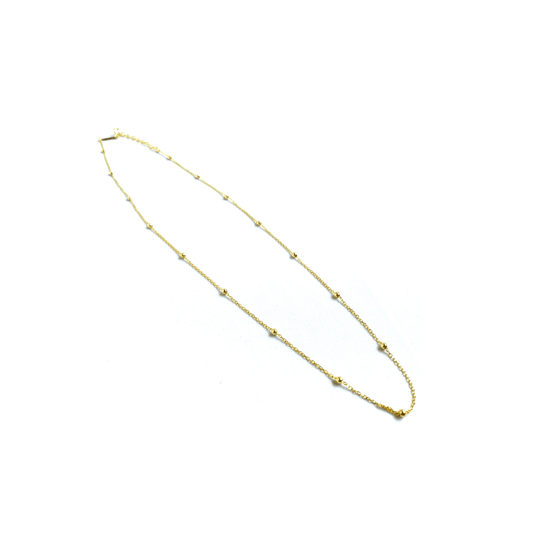 Sterling Silver Necklace. Silver, Rose Gold and Gold beaded necklace - Naked Nation UK