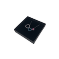 Sterling Silver Rose Gold Triple Heart Cubic Zirconia Pendant Necklace - Naked Nation UK