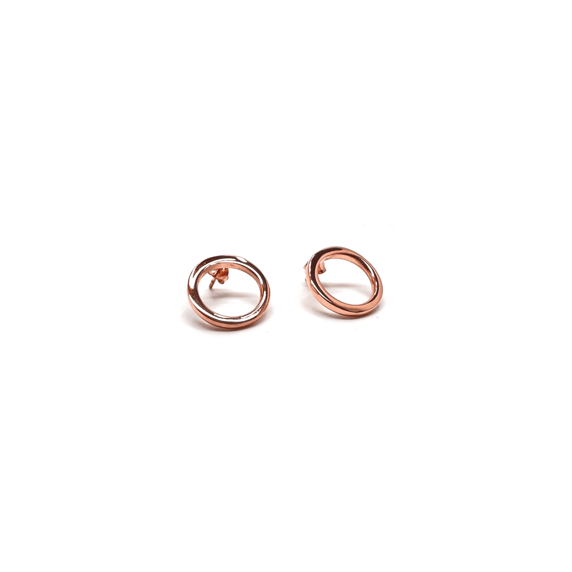 Stud earrings, Round Sterling silver earrings, Dainty Silver earrings - Naked Nation UK