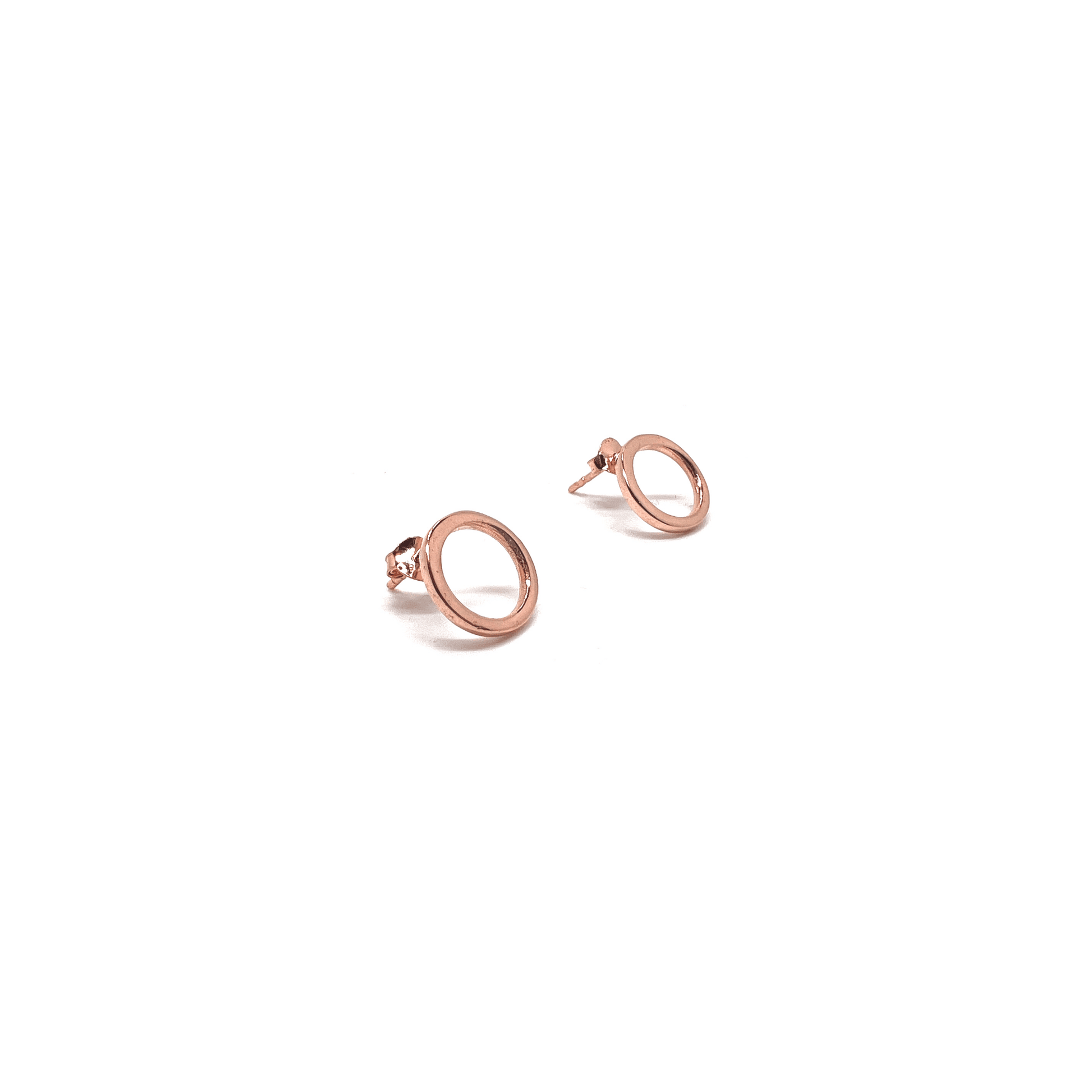 Stud earrings, Round Sterling silver earrings, Dainty Silver earrings - Naked Nation UK