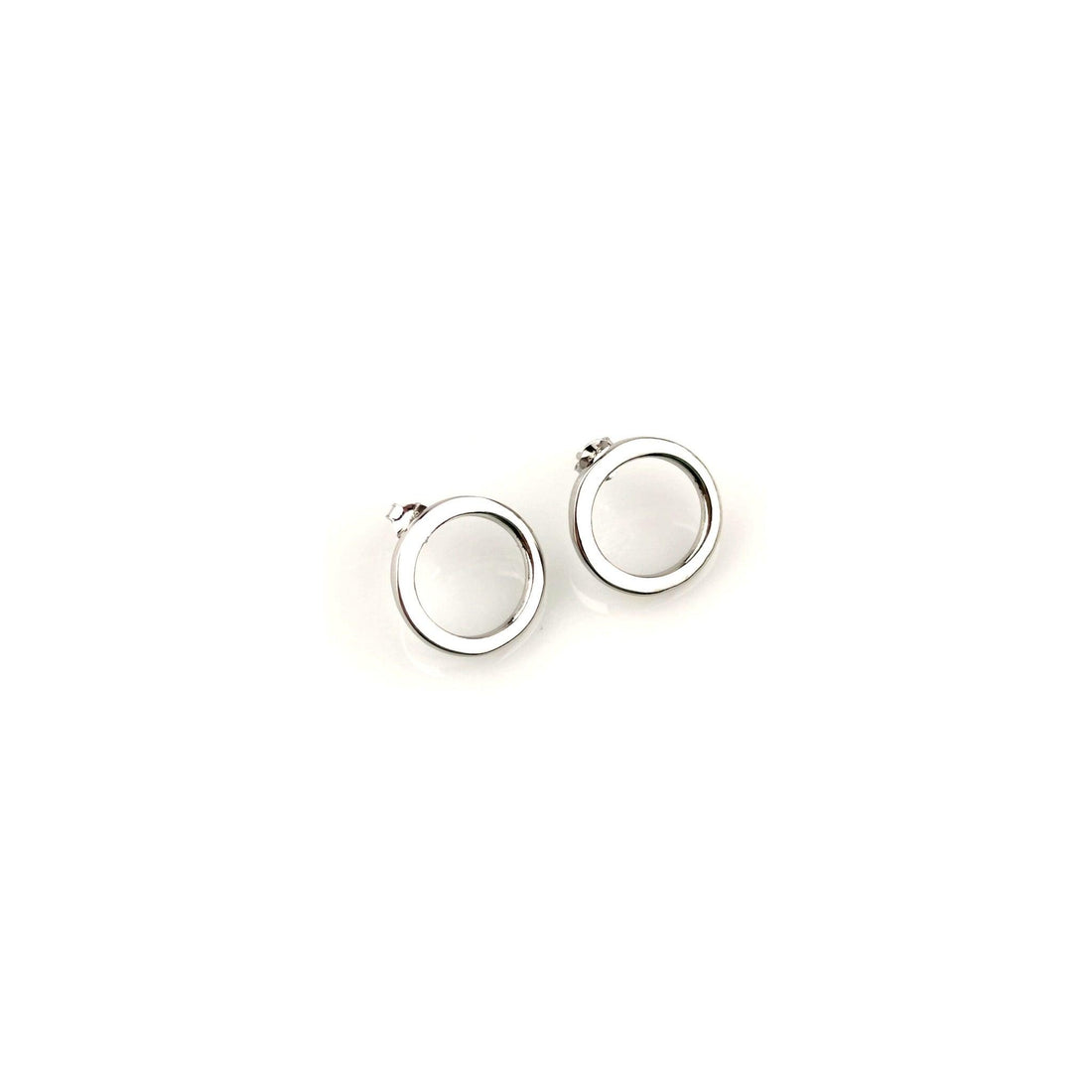 Stud earrings, Round Sterling silver earrings, Dainty Silver earrings - Naked Nation UK