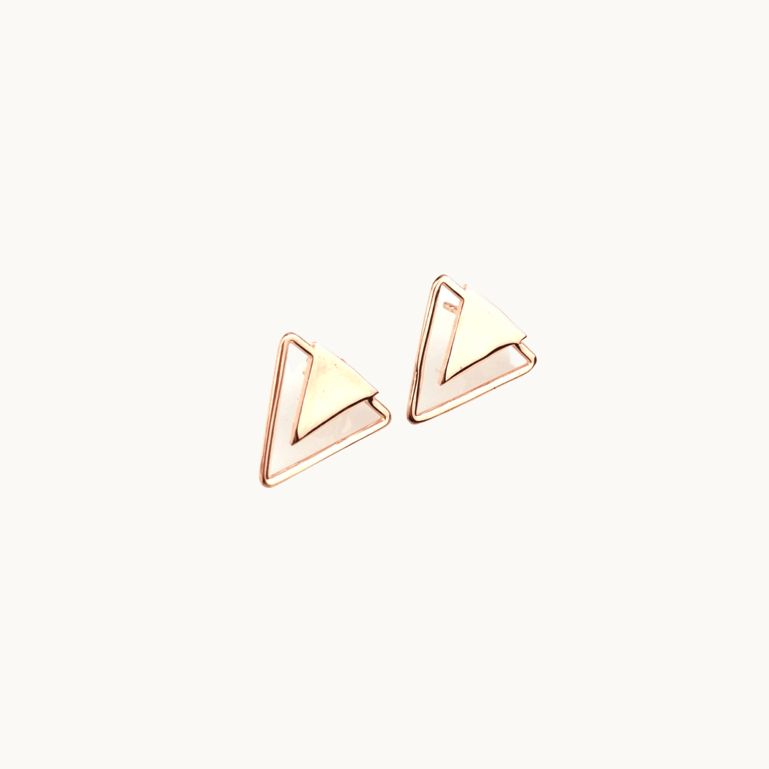 Stud Earrings Silver, Geometric Sterling Silver Earrings - Naked Nation UK