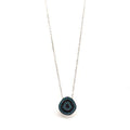 Turkish Design Blue with Stones Pendant Necklace - Rose Gold and Silver. - Naked Nation UK