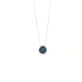 Turkish Design Blue with Stones Pendant Necklace - Rose Gold and Silver. - Naked Nation UK