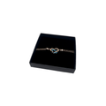 Women's Sterling Silver Blue Heart Bracelet with Crystals - Naked Nation UK