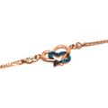 Women's Sterling Silver Blue Heart Bracelet with Crystals - Naked Nation UK